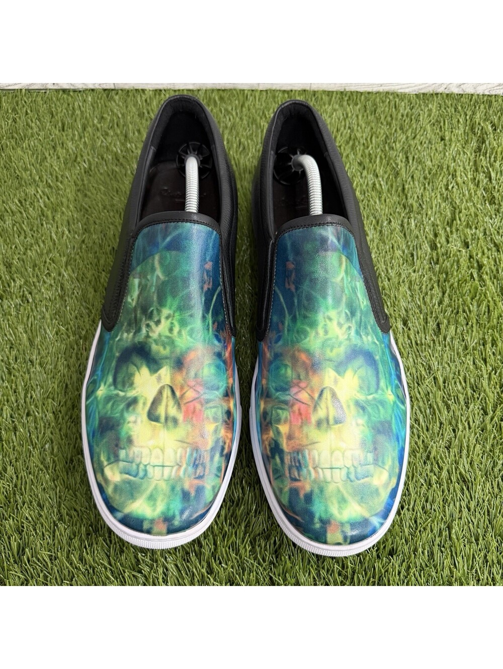 Robert Graham Morcilla Slip On Loafer Abstract Skull Shoes Men’s Size 13